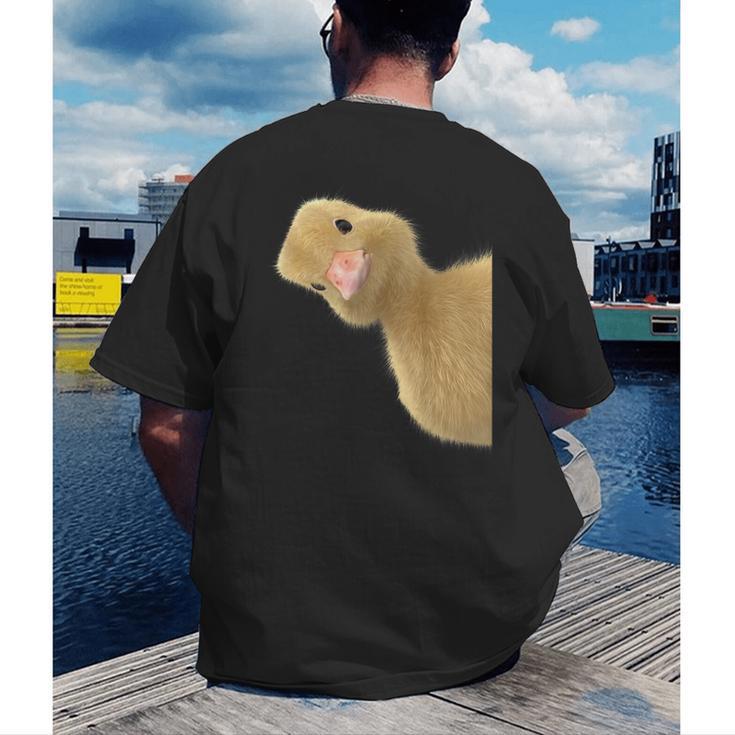 Peking Duck Peeking Chef Graduation Farm Duck Lover Men's Back Print T-Shirt