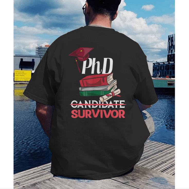 PhD PhD Graduation Gifts PhD Survivor T-Shirt Men's Back Print T-Shirt