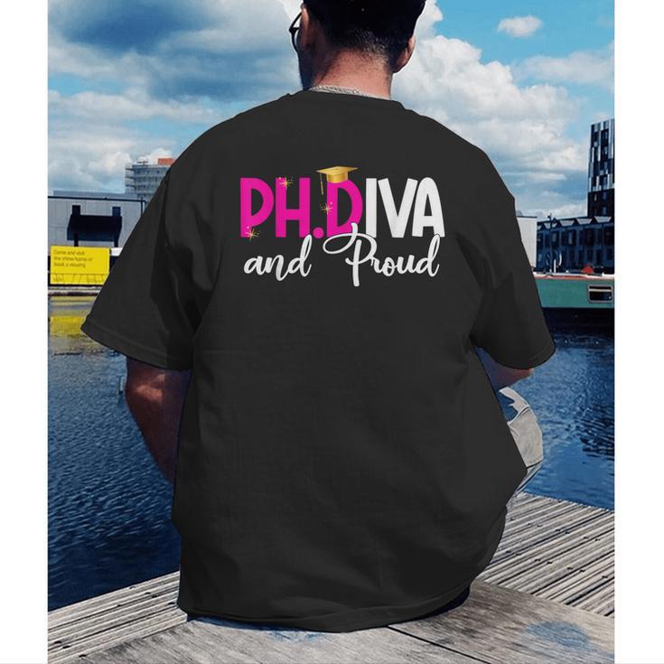 PhDiva Graduation Doctorate Student Graduate Men's Back Print T-Shirt