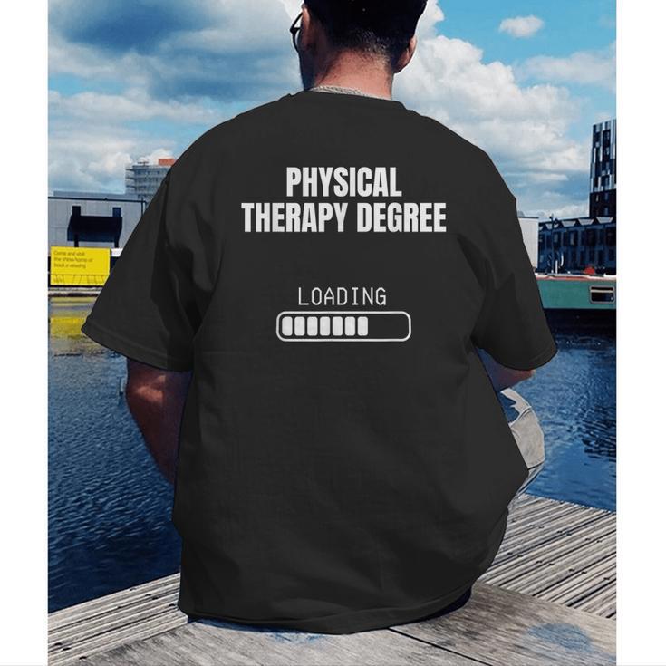 Physical Therapy Degree Loading Student Graduation Men's Back Print T-Shirt
