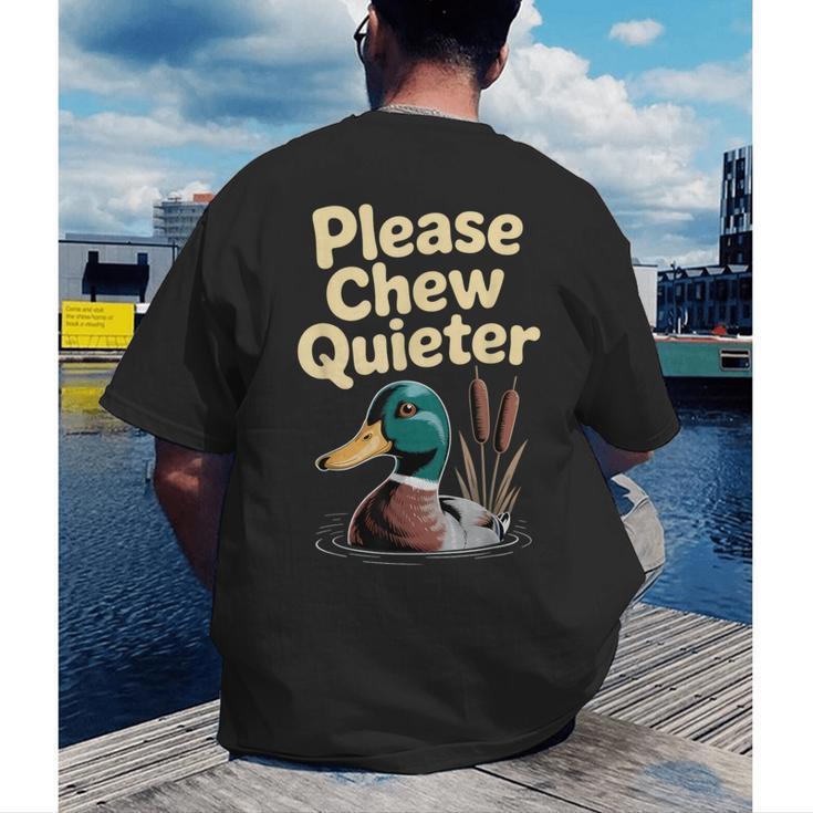 Please Chew Quieter Introvert Duck Lover Men's Back Print T-Shirt Please Chew Quieter Introvert Duck Lover Men's Back Print T-Shirt