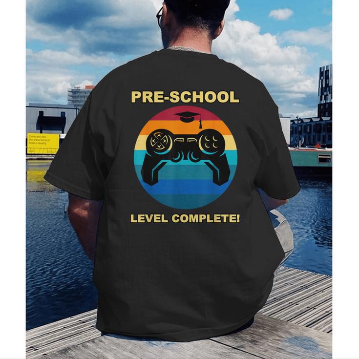 Pre-School Level Complete Graduation Video Gamer PreschoolMen's Back Print T-Shirt