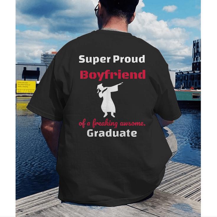 Proud Boyfriend Of 2018 Graduate Dabbing Graduation Men's Back Print T-Shirt