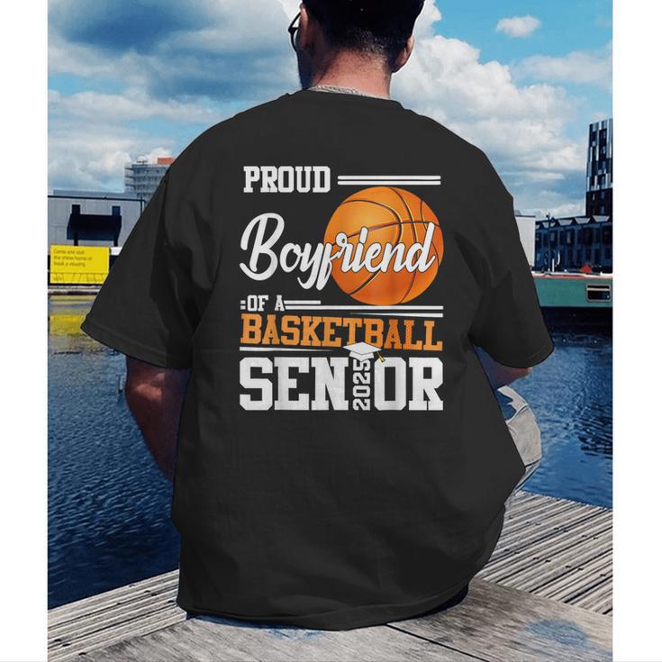 Proud Boyfriend Of A 2025 Senior Graduation Basketball Men's Back Print T-Shirt