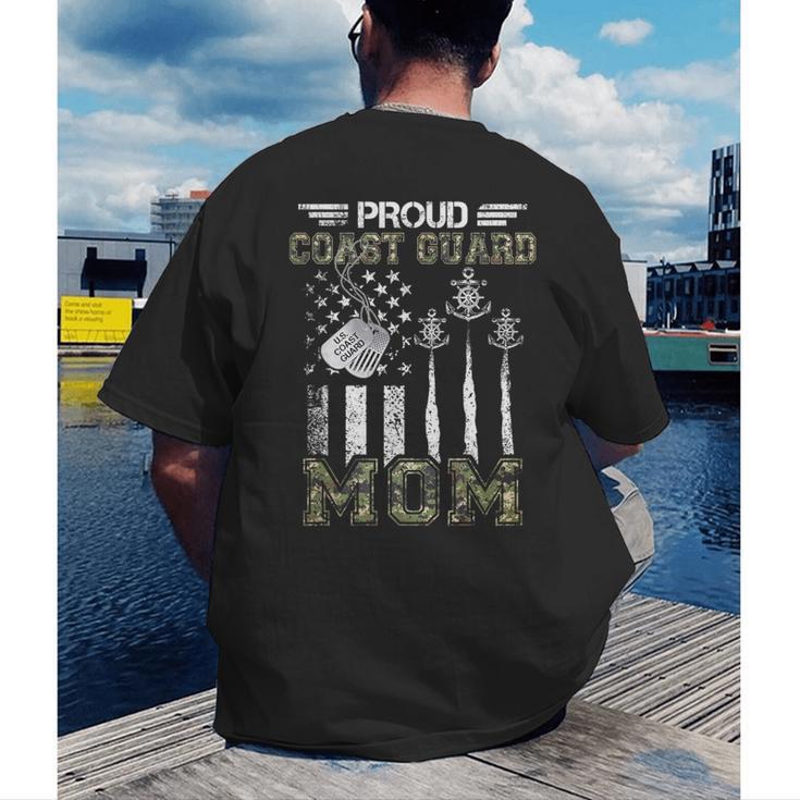 Proud Coast Guard Mom US Coast Guard Graduation Mom Men's Back Print T-Shirt