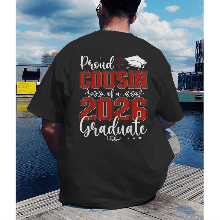 Proud Cousin Of a Class Of 2026 Graduate Senior Graduation Men's Back Print T-Shirt
