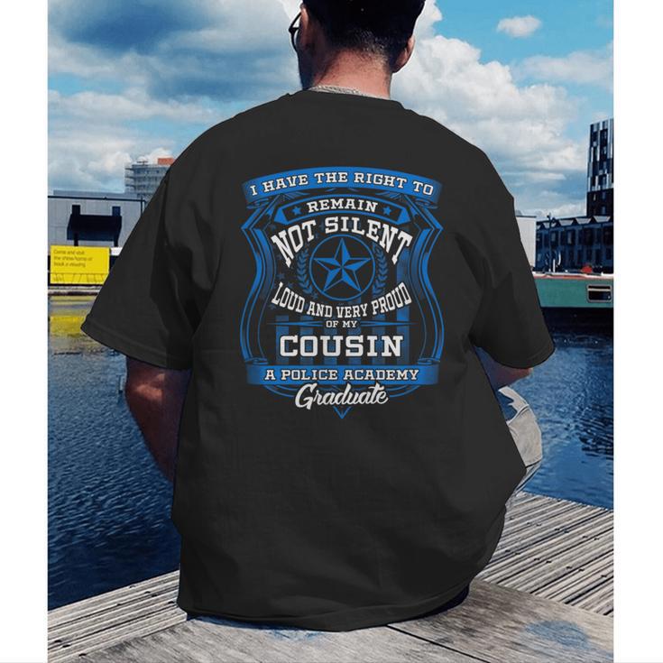 Proud Of Cousin Police Academy Graduation Shirt Men's Back Print T-Shirt