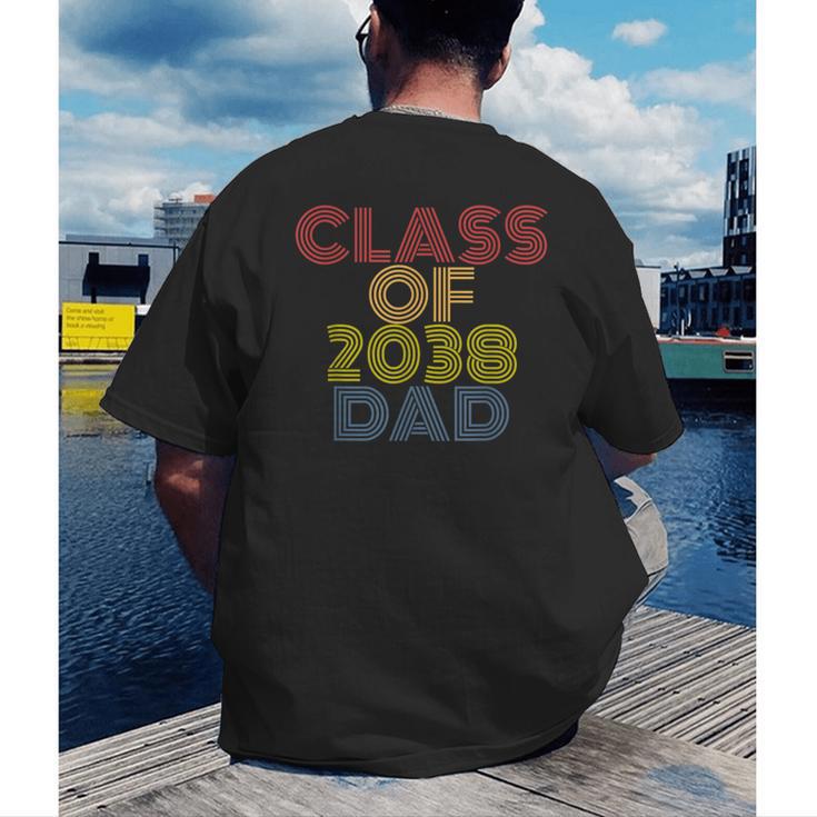 Proud Dad Of A Class Of 2038 Graduate Senior Graduation Men's Back Print T-Shirt