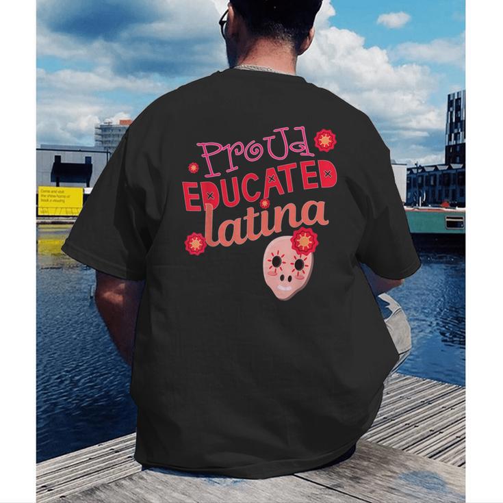Proud Educated Latina Graduation Masters Degree PhD Men's Back Print T-Shirt