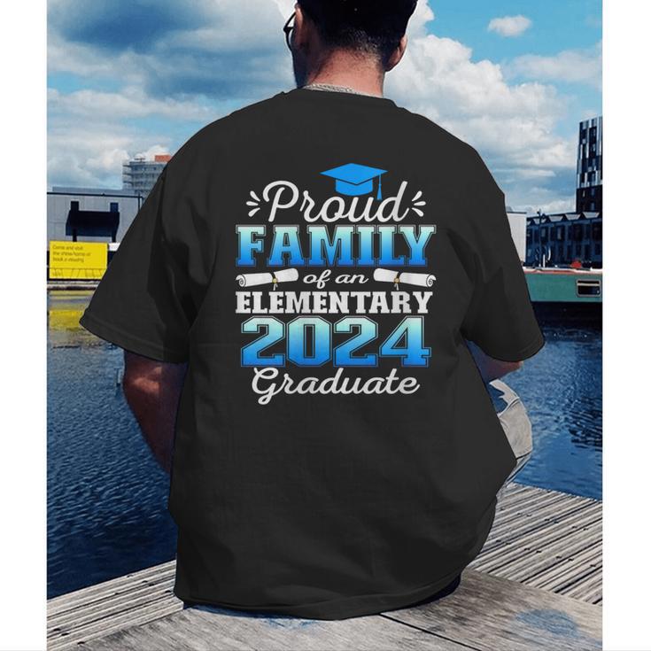 Proud Family Of 5th Grade Graduate 2024 Family Graduation Men's Back Print T-Shirt