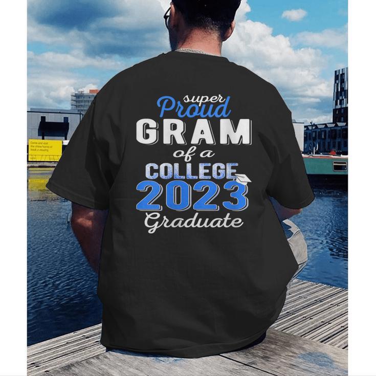 Proud Gram Of 2023 College Graduate Family 23 Graduation Men's Back Print T-Shirt