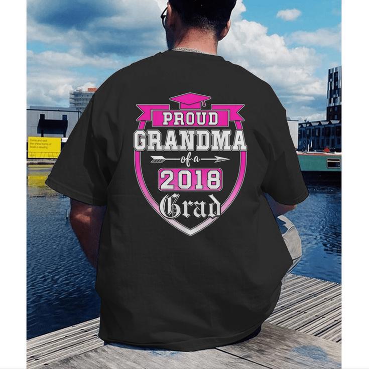 Proud Grandma Of a 2018 Grad Graduation Family Men's Back Print T-Shirt