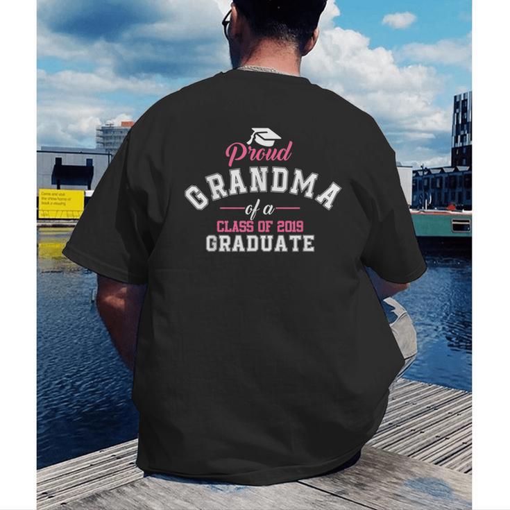 Proud Grandma Of A Class Of 2019 Graduate GraduationShirt Men's Back Print T-Shirt
