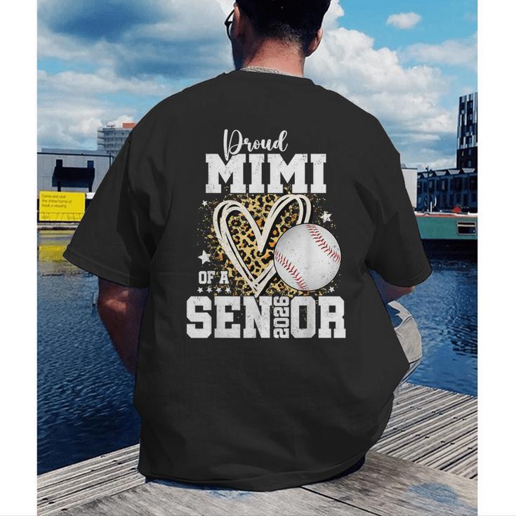 Proud Mimi Of A 2026 Senior Baseball Graduation Leopard Men's Back Print T-Shirt