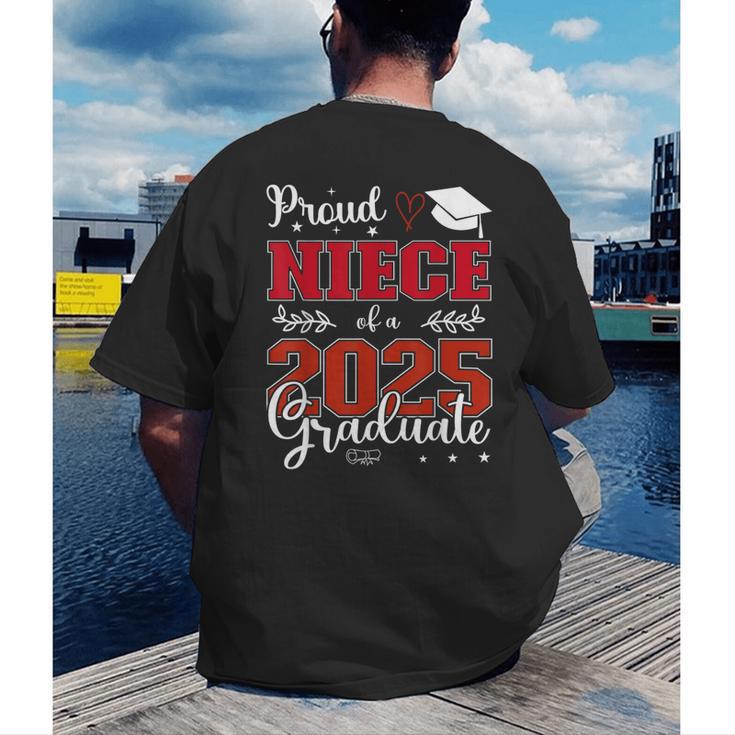 Proud Niece Of a Class Of 2025 Graduate For Graduation Men's Back Print T-Shirt