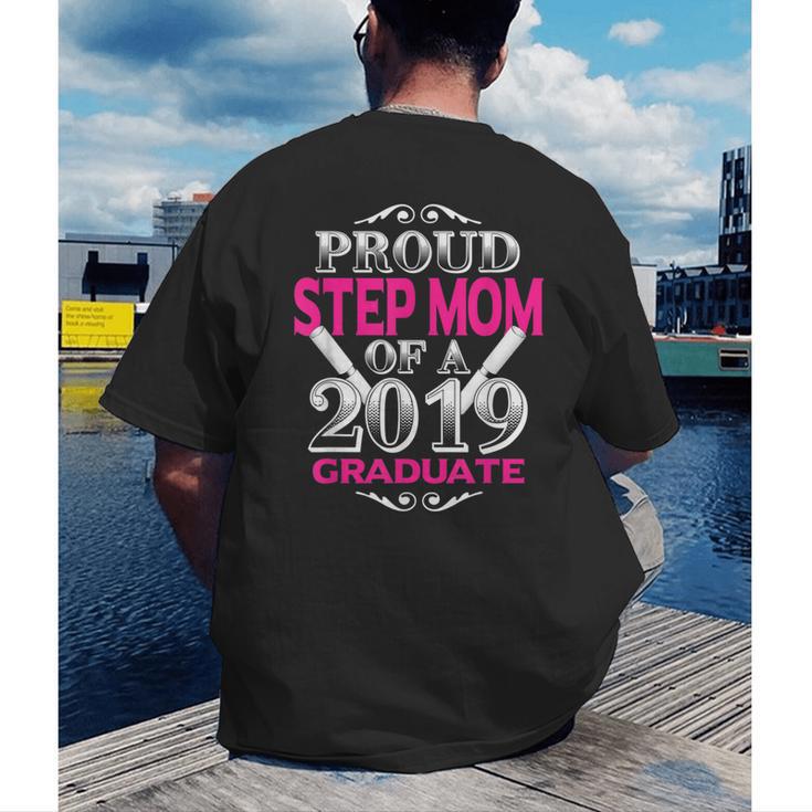 Proud Step Mom Of 2019 Graduate Class 2019 Tshirt Graduation Men's Back Print T-Shirt