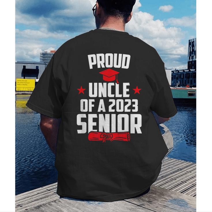 Proud Uncle Of A 2023 Senior Class Of 2023 Graduation Men's Back Print T-Shirt