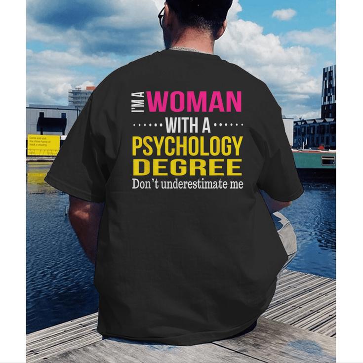 Psychology Degree Major Graduation 2024 Psychologist PsyD Men's Back Print T-Shirt