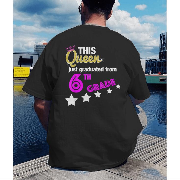 Queen 6th Grade Graduation For Girls Men's Back Print T-Shirt