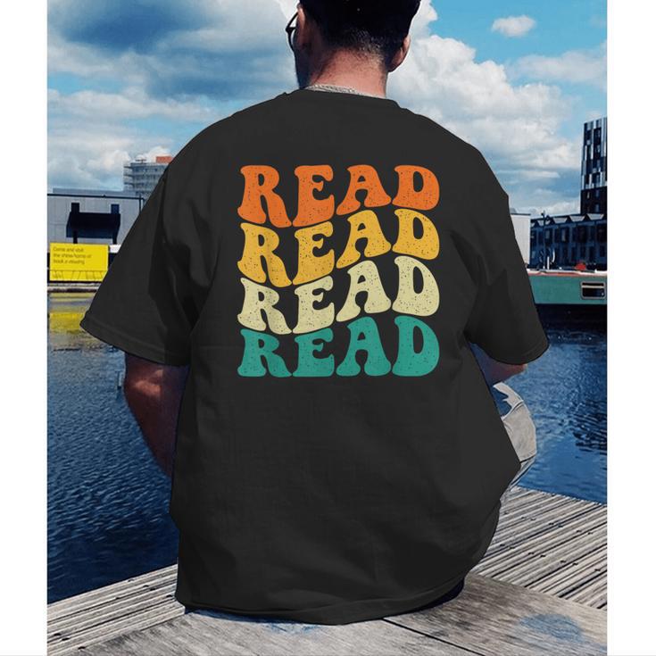 Read Read Read Read Book Lover Reading Bookworm Reader Men's Back Print T-Shirt Read Read Read Read Book Lover Reading Bookworm Reader Men's Back Print T-Shirt