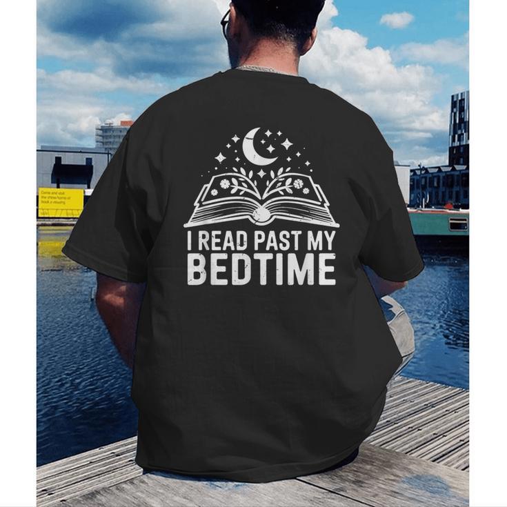 I Read Past My Bedtime Book Lover For Women Men Kids Men's Back Print T-Shirt