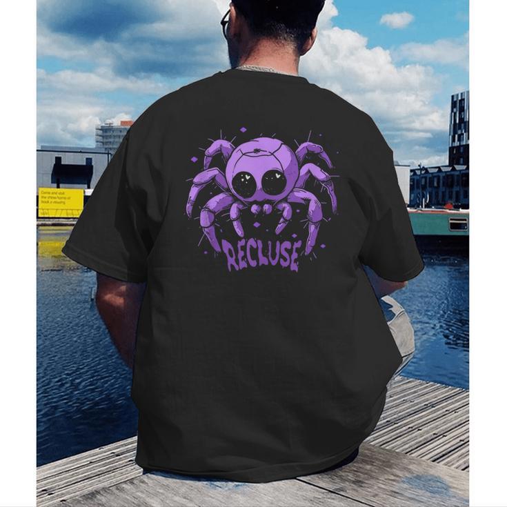 Recluse Pastel Goth Spider Shy Introvert Creepy Cute Kawaii Men's Back Print T-Shirt