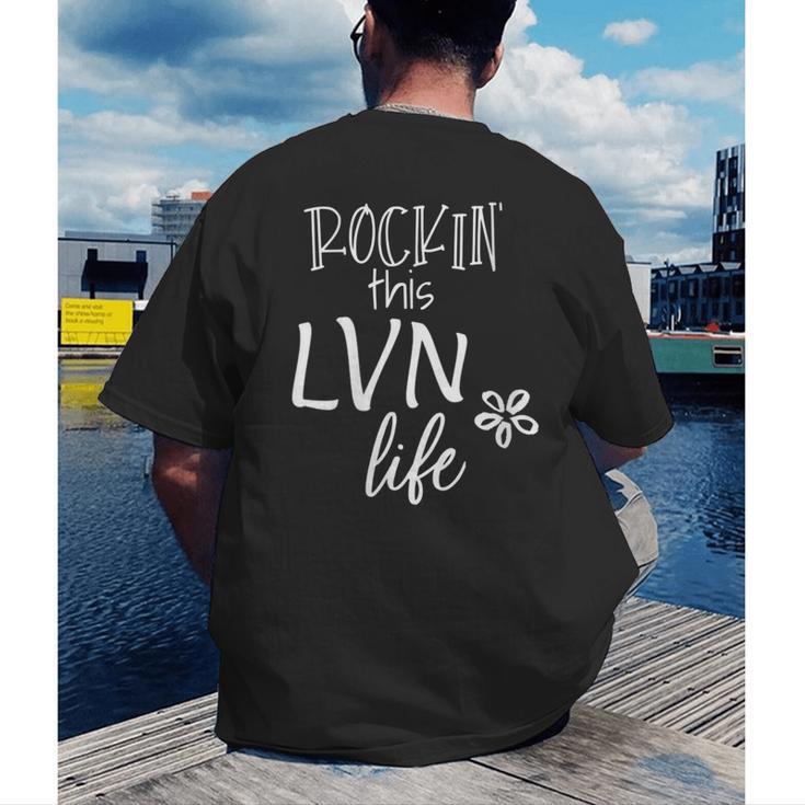 Rockin This Life Cute LVN Graphic For Nurse Graduation Men's Back Print T-Shirt