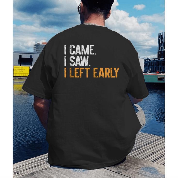 I Came i Saw i Left Early Introvert Men's Back Print T-Shirt