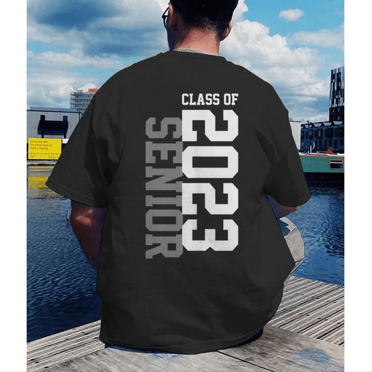 Senior 2023 Senior 23 Senior Class Of 2023 Graduation Done Men's Back Print T-Shirt