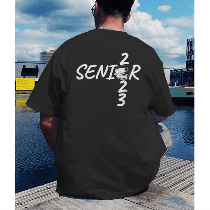 Senior 2023 Fishing Graduation Men's Back Print T-Shirt