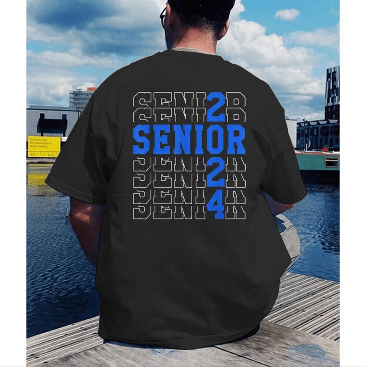 Senior 2024 Graphic Class Of 2024 Graduation Graphic Men's Back Print T-Shirt