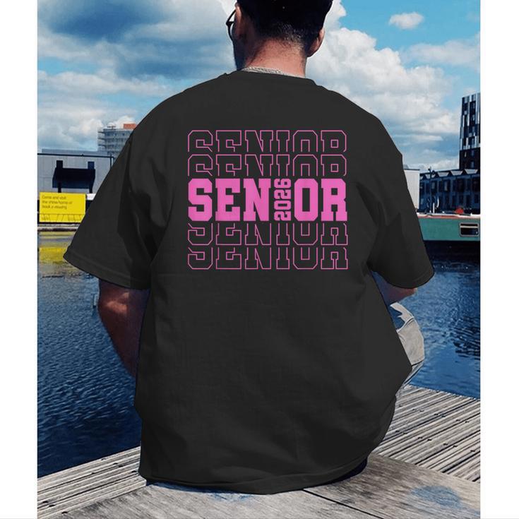 Senior 2026 Class Of 2026 Boys Girls Matching Graduation Men's Back Print T-Shirt