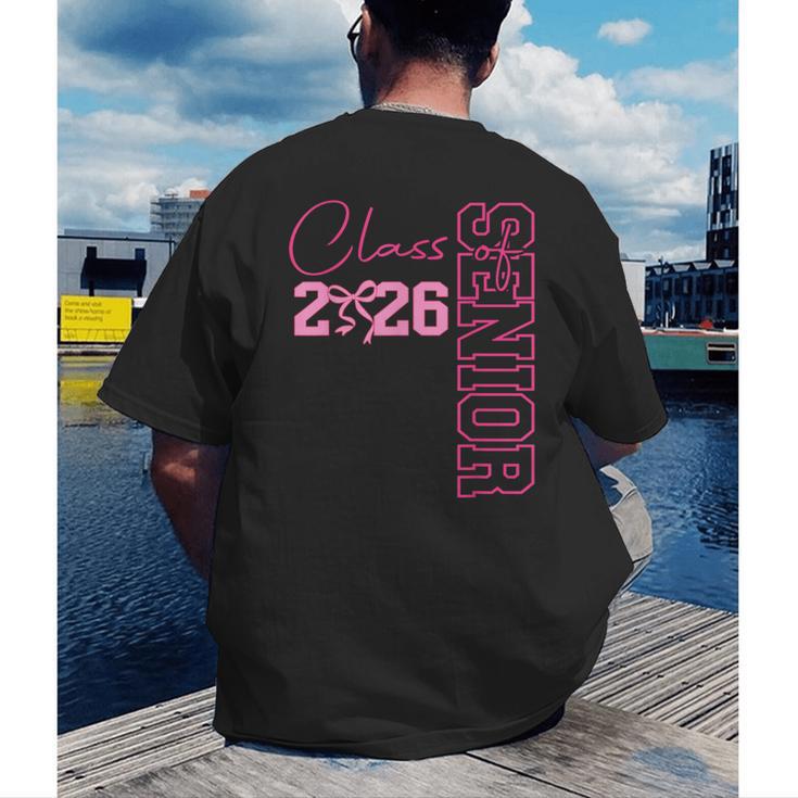 Senior 2026 Class Of 2026 Coquette Bow Graduation 2026 Men's Back Print T-Shirt
