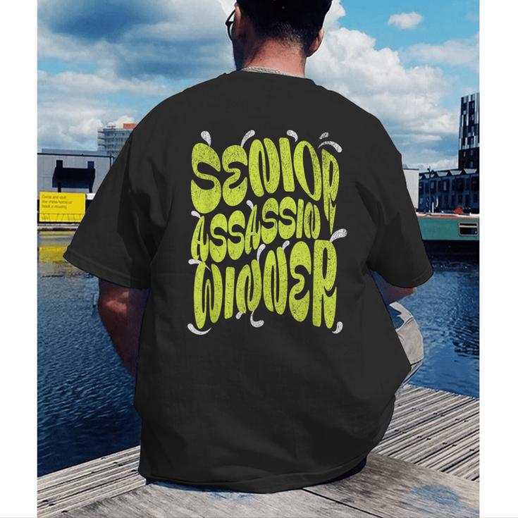 Senior Assassin Winner School Graduation Water Game Men's Back Print T-Shirt
