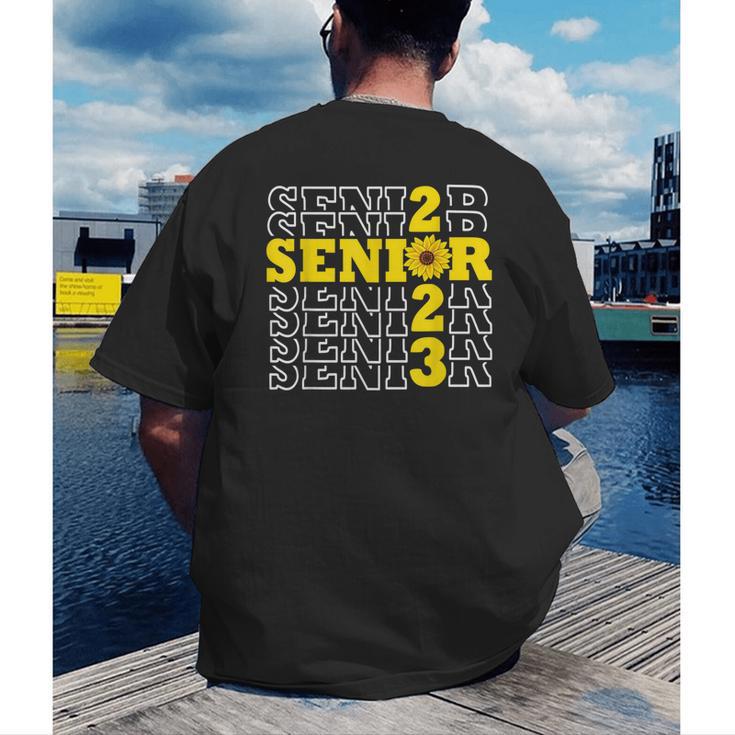 Senior Class Of 2023 Sunflower Graduation Seniors 23 Men's Back Print T-Shirt