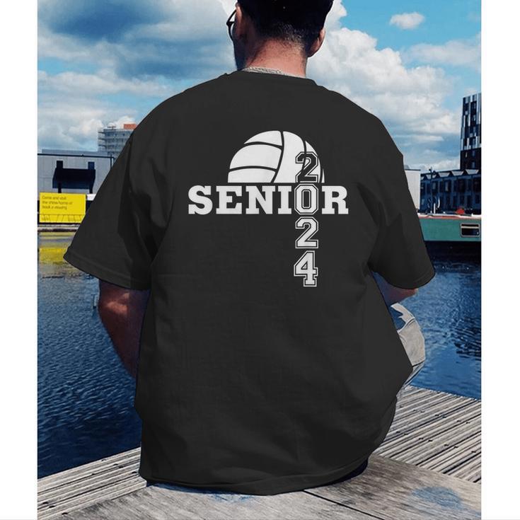 Senior Class Of 2024 Volleyball Seniors School Graduation Men's Back Print T-Shirt