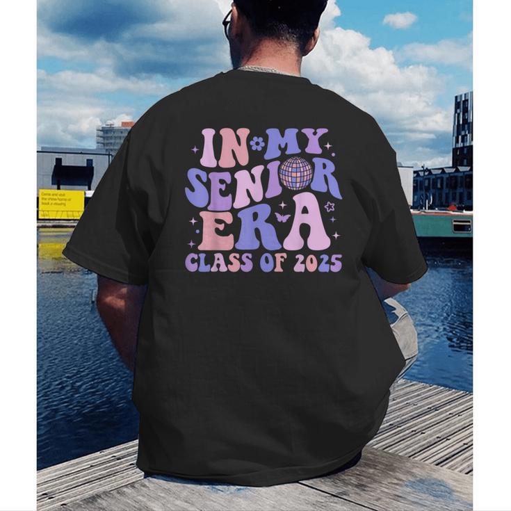 In My Senior Era Class Of 2025 Groovy Senior 2025 Graduation Men's Back Print T-Shirt