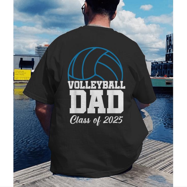 Senior Volleyball Dad Class Of 2025 Graduation Graduate Men's Back Print T-Shirt