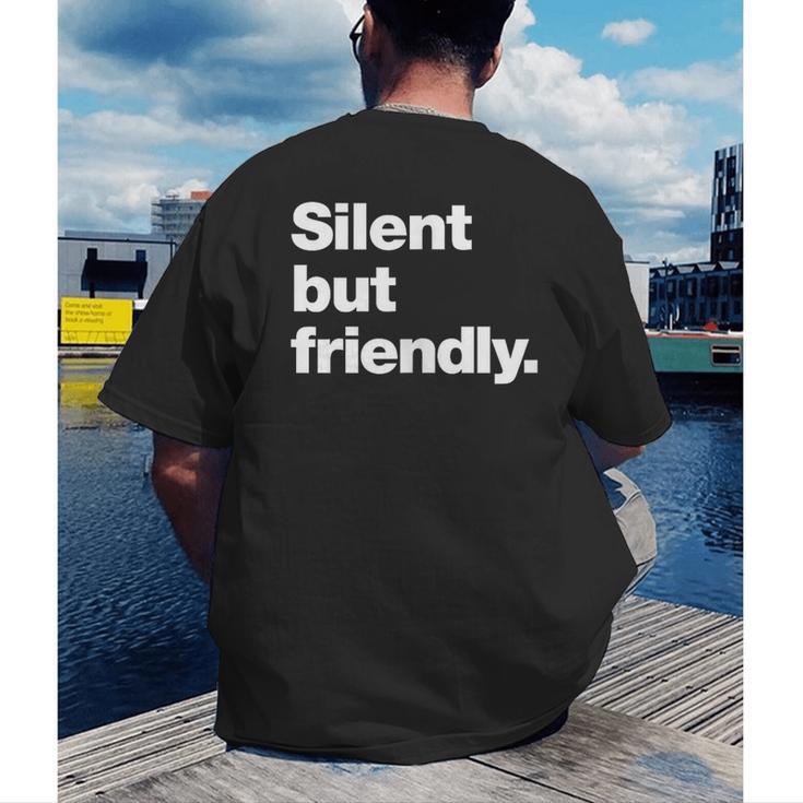 Silent But Friendly A Design For Introverts Men's Back Print T-Shirt Silent But Friendly A Design For Introverts Men's Back Print T-Shirt