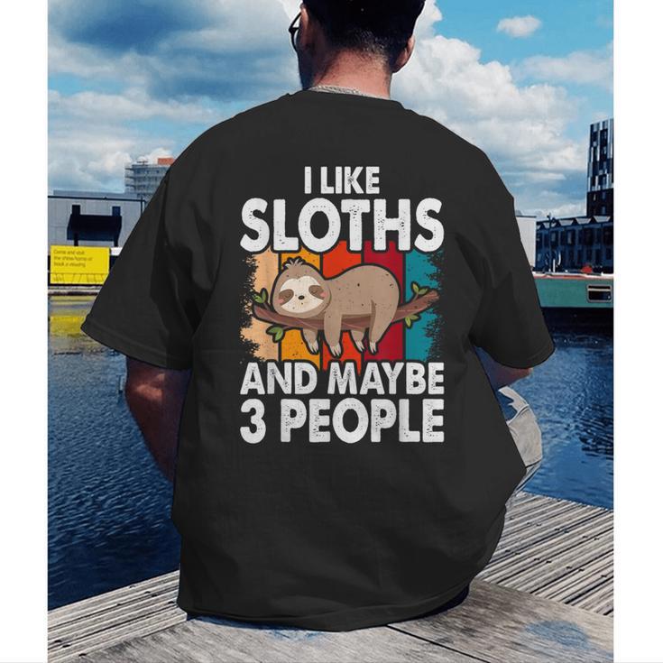 Sloth For Sloth Lover Men Women Kids Introvert Men's Back Print T-Shirt Sloth For Sloth Lover Men Women Kids Introvert Men's Back Print T-Shirt