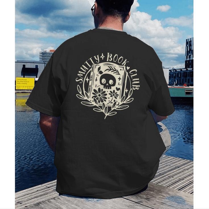 Smutty Book Club Smutty Book Lover Front And Back Spicy Book Men's Back Print T-Shirt
