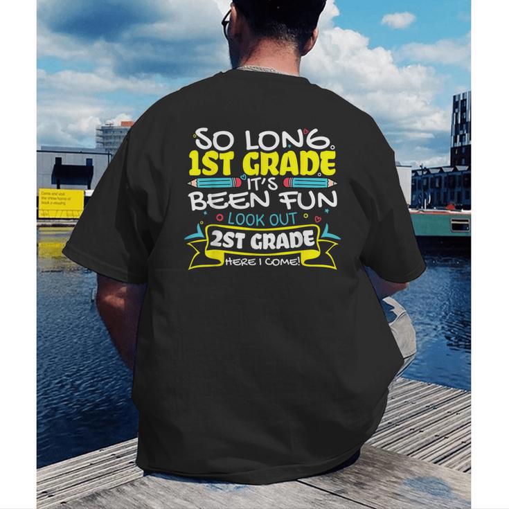 So Long 1st Grade 2nd Grade Here I Come School Graduation Men's Back Print T-Shirt