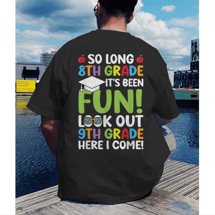 So Long 8th Grade 9th Grade Here I Come Graduation Men's Back Print T-Shirt