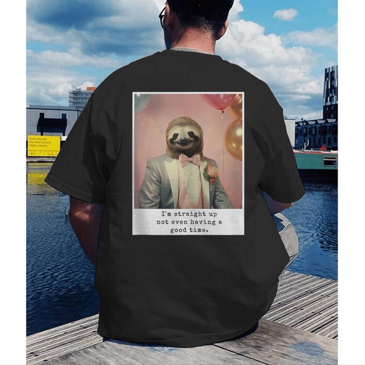 Social Anxiety Not Having A Good Time Socializing Introvert Men's Back Print T-Shirt Social Anxiety Not Having A Good Time Socializing Introvert Men's Back Print T-Shirt