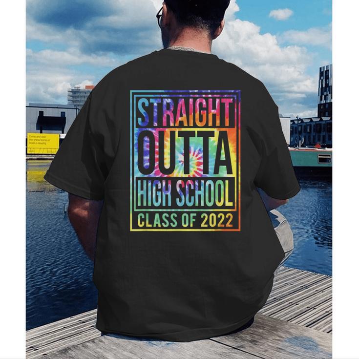 Straight Outta High School Class Of 2022 Graduation Men's Back Print T-Shirt