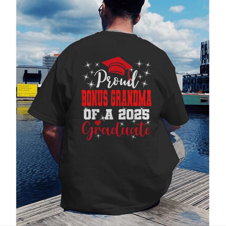 Super Proud Bonus Grandma Of 2025 Graduate Graduation Family Men's Back Print T-Shirt