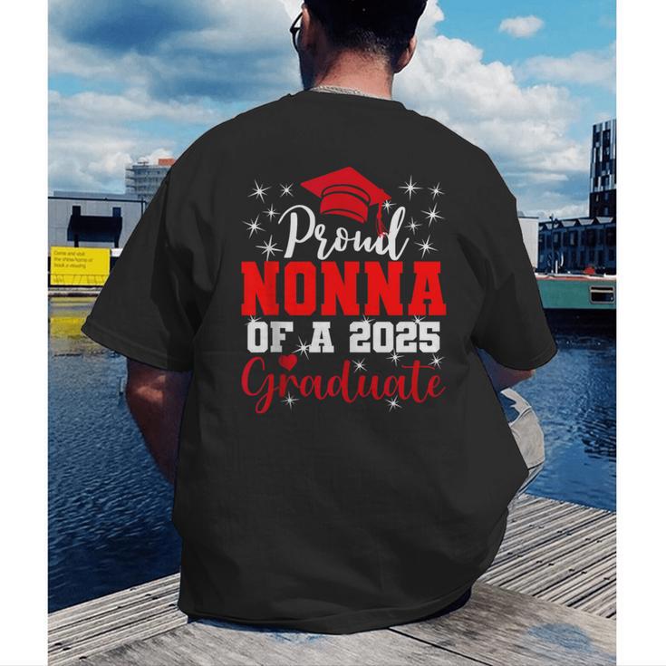 Super Proud Nonna Of 2025 Graduate Senior Graduation Family Men's Back Print T-Shirt