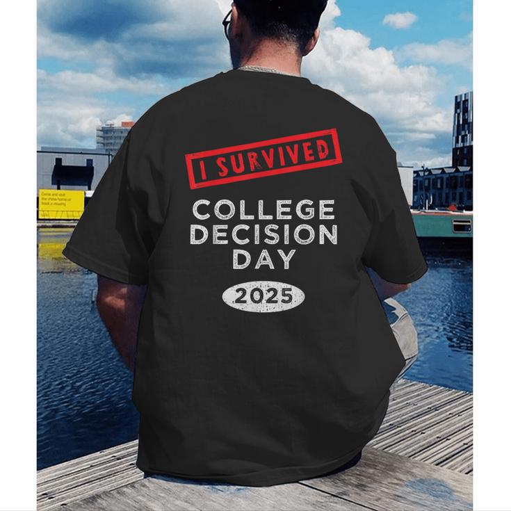 I Survived College Decision Day Graduation Class Of 25 Men's Back Print T-Shirt