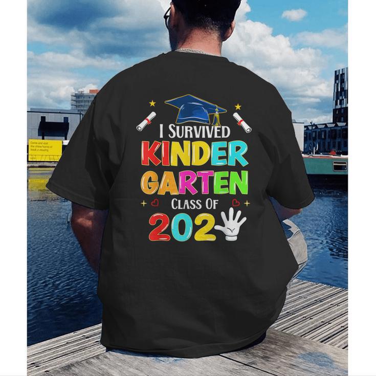 I Survived Kindergarten Graduation 2025 Graduate Boys Girls Men's Back Print T-Shirt
