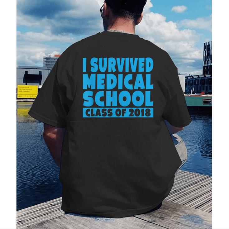I Survived Medical School Class Of 2018 Graduation Men's Back Print T-Shirt